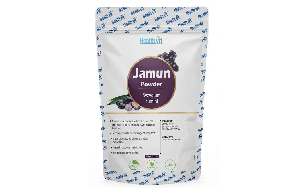 Health Vit Jamun Powder (Syzygium Cumini)   Pack  100 grams